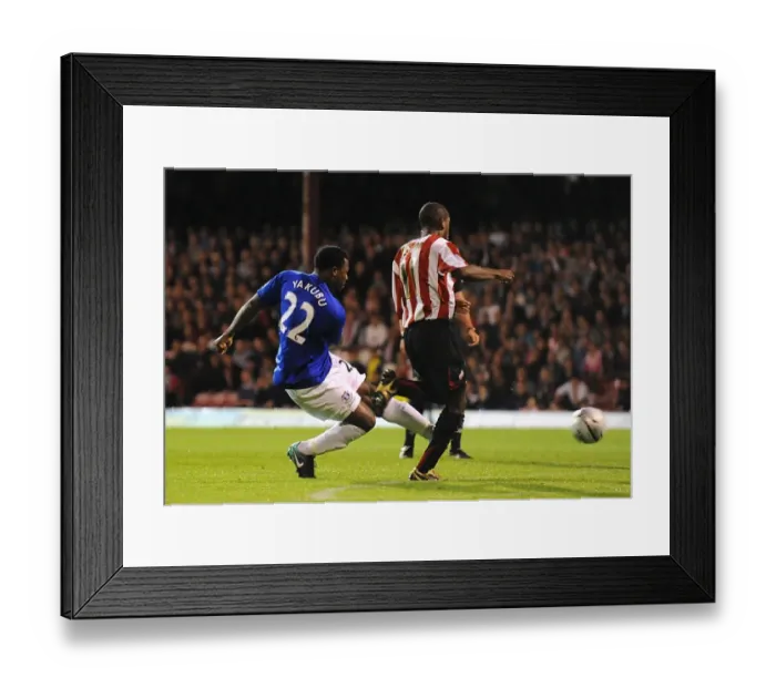 Framed Print : Yakubu's Determined Strike: Brentford vs. Everton, Carling Cup Third Round Framed Print : Yakubu's Determined Strike: Brentford vs. Everton, Carling Cup Third Round