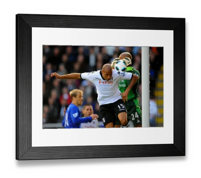 Framed Print : Tim Howard vs. Diomansy Kamara: A Goal-line Battle - Everton vs. Fulham, Barclays Premier League (September 25, 2010) Framed Print : Tim Howard vs. Diomansy Kamara: A Goal-line Battle - Everton vs. Fulham, Barclays Premier League (September 25, 2010)