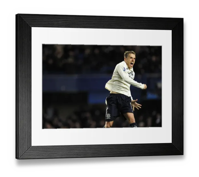 Framed Print : Everton's Phil Neville: Euphoric Moment as Jermaine Beckford Scores Equalizer Against Chelsea (December 4, 2010) Framed Print : Everton's Phil Neville: Euphoric Moment as Jermaine Beckford Scores Equalizer Against Chelsea (December 4, 2010)