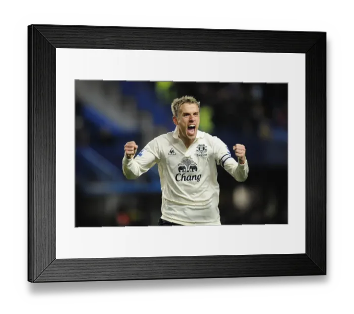 Framed Print : Everton's Unforgettable Comeback: Phil Neville's Euphoric Moment as Beckford Scores the Equalizer Against Chelsea (December 4, 2010, Barclays Premier League) Framed Print : Everton's Unforgettable Comeback: Phil Neville's Euphoric Moment as Beckford Scores the Equalizer Against Chelsea (December 4, 2010, Barclays Premier League)