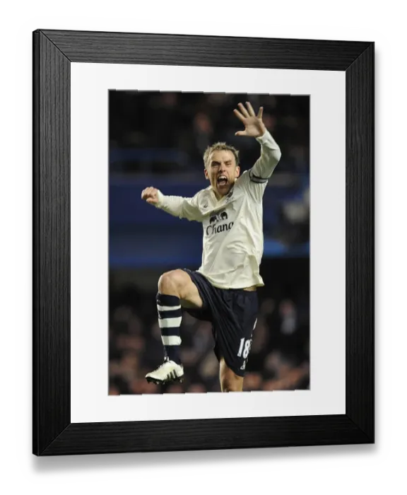 Framed Print : Euphoria Unleashed: Phil Neville's Iconic Reaction to Jermaine Beckford's Game-Changing Equalizer Against Chelsea (December 4, 2010) Framed Print : Euphoria Unleashed: Phil Neville's Iconic Reaction to Jermaine Beckford's Game-Changing Equalizer Against Chelsea (December 4, 2010)