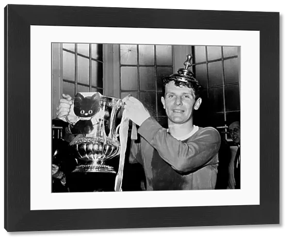 Everton's Glory: Brian Labone Celebrates FA Cup Victory at Wembley, 1966
