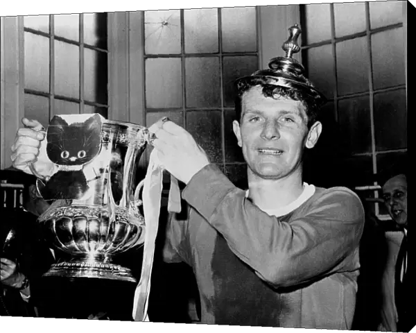 Everton's Glory: Brian Labone Celebrates FA Cup Victory at Wembley, 1966