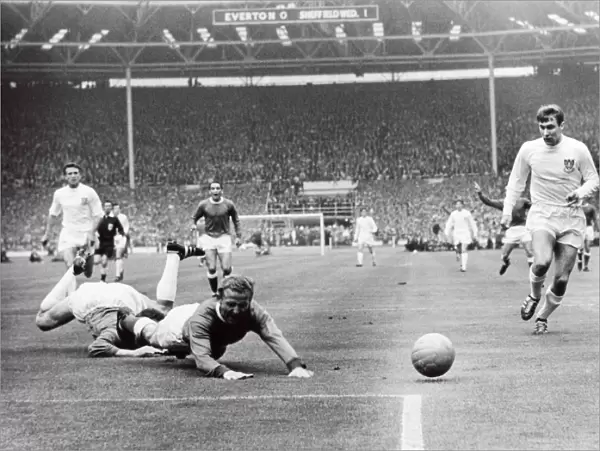 Controversial Moment at the FA Cup Final: Alex Young's Penalty Claim vs. Ron Springett and Sheffield Wednesday (1966)