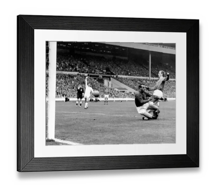 Framed Print : Controversial FA Cup Final Moment: Young's Disallowed Goal for Everton against Sheffield Wednesday (1966) Framed Print : Controversial FA Cup Final Moment: Young's Disallowed Goal for Everton against Sheffield Wednesday (1966)