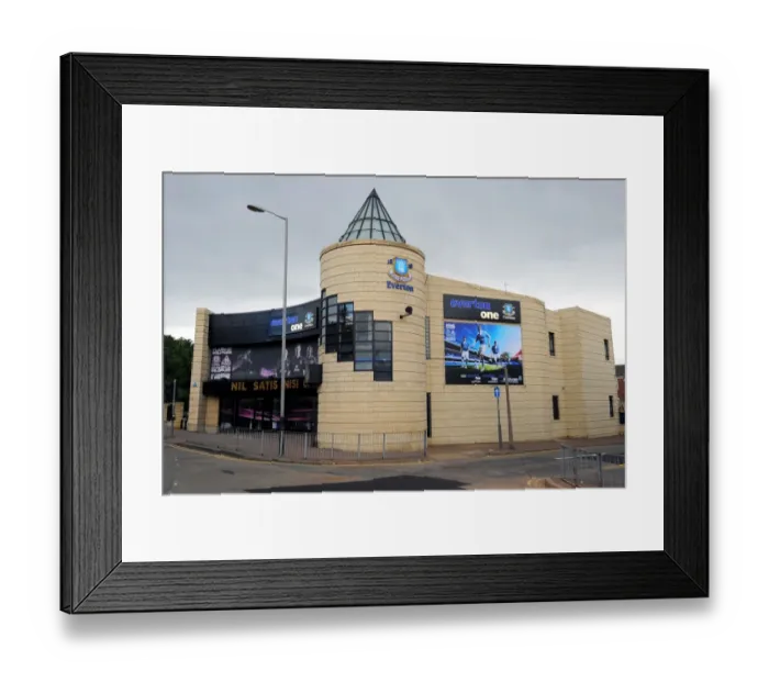 Framed Print : Everton FC: Shopping at Goodison Park - The Everton Club Shop Framed Print : Everton FC: Shopping at Goodison Park - The Everton Club Shop