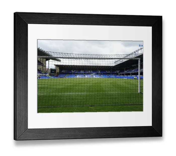 Framed Print : Grand Stadium: Home of Everton Football Club - A View of Goodison Park Framed Print : Grand Stadium: Home of Everton Football Club - A View of Goodison Park