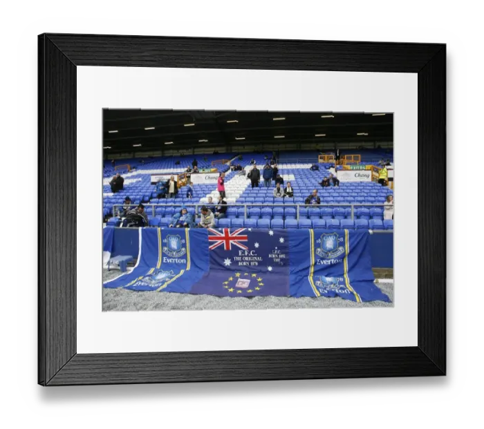 Framed Print : Everton Football Club: Goodison Park - A Sea of Blue and White Framed Print : Everton Football Club: Goodison Park - A Sea of Blue and White