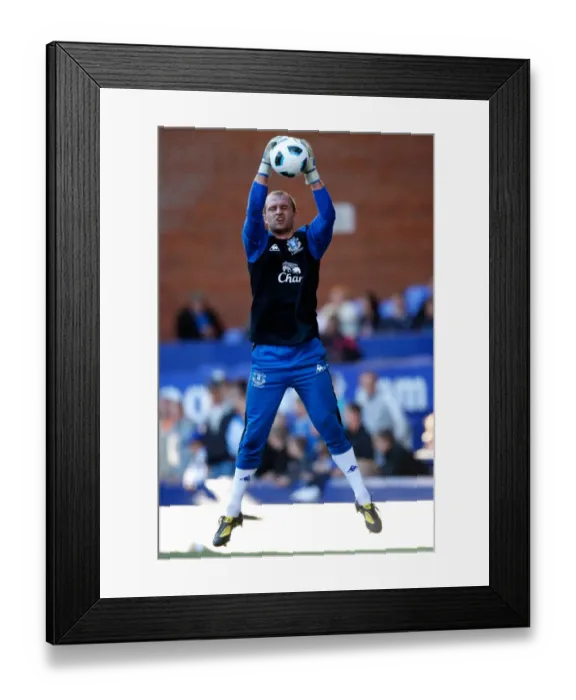 Framed Print : Jan Mucha: Everton's Unyielding Sentinel Between the Posts