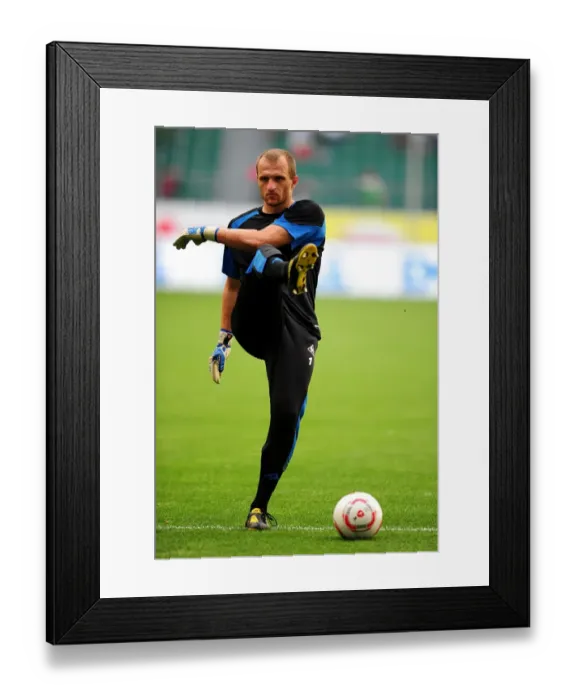 Framed Print : Jan Mucha: Everton's Steely Guardian Between the Posts Framed Print : Jan Mucha: Everton's Steely Guardian Between the Posts