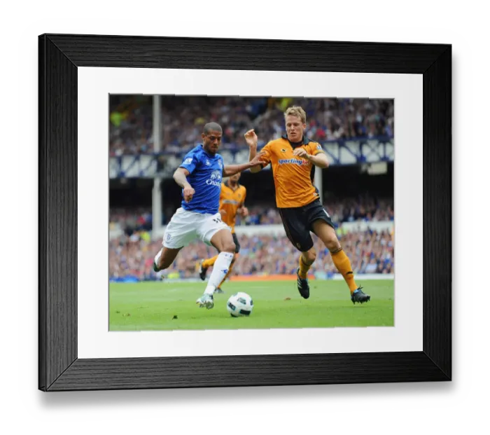 Framed Print : Jermaine Beckford vs. Wolves: A Tense Goal-line Battle at Goodison Park Framed Print : Jermaine Beckford vs. Wolves: A Tense Goal-line Battle at Goodison Park