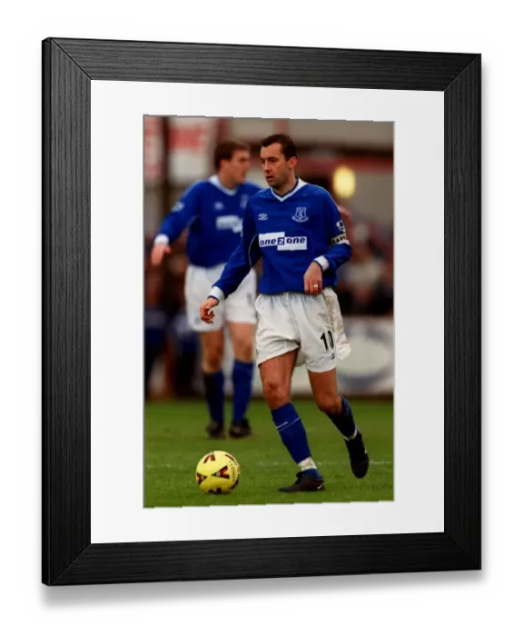 Framed Print : Don Hutchison's Leading Role in Everton's Dominant FA Cup Third Round Performance Against Exeter City Framed Print : Don Hutchison's Leading Role in Everton's Dominant FA Cup Third Round Performance Against Exeter City