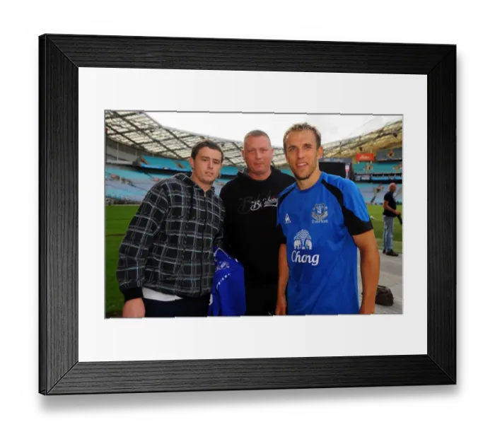 Framed Print : Everton FC: Phil Neville Engages with Excited Fans at ANZ Stadium Pre-Season Training Framed Print : Everton FC: Phil Neville Engages with Excited Fans at ANZ Stadium Pre-Season Training
