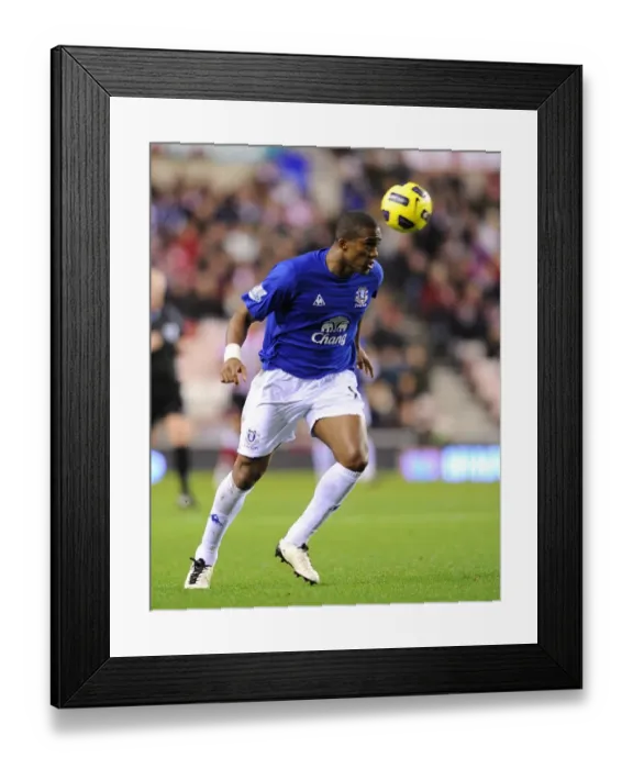 Framed Print : Sylvain Distin: Everton's Unyielding Shield