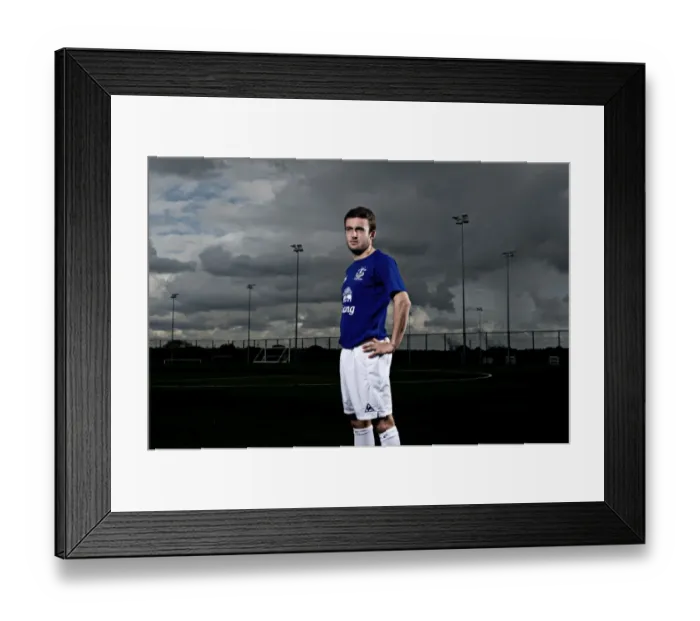Framed Print : Everton's Tenacious Midfielder: Jose Baxter