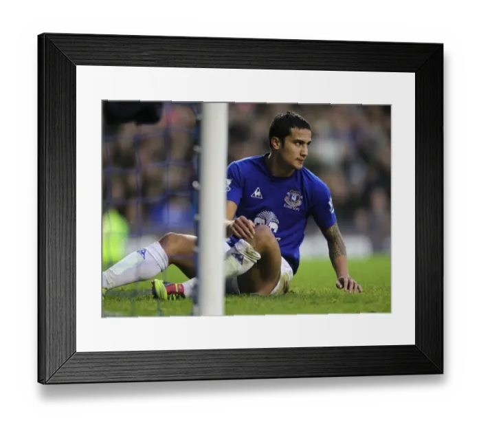 Framed Print : Tim Cahill's Thunderbolt: Everton's Unforgettable Victory Over Wigan Athletic (11 December 2010, Goodison Park) Framed Print : Tim Cahill's Thunderbolt: Everton's Unforgettable Victory Over Wigan Athletic (11 December 2010, Goodison Park)