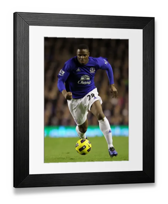 Framed Print : Victor Anichebe's Thrilling Goal: Everton vs. Wigan Athletic, Barclays Premier League (11 December 2010, Goodison Park) Framed Print : Victor Anichebe's Thrilling Goal: Everton vs. Wigan Athletic, Barclays Premier League (11 December 2010, Goodison Park)