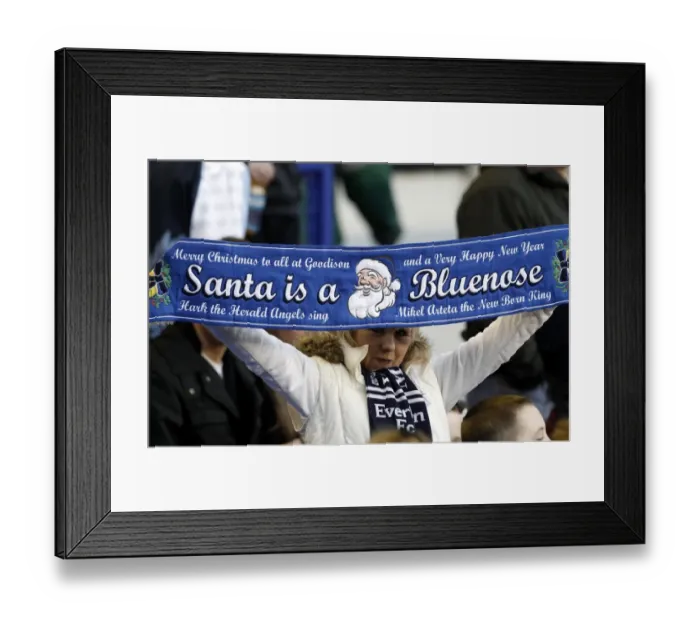 Framed Print : Everton FC: A Fan's Excitement at Goodison Park Before the Everton vs Wigan Athletic (BPL, 11 December 2010) Framed Print : Everton FC: A Fan's Excitement at Goodison Park Before the Everton vs Wigan Athletic (BPL, 11 December 2010)