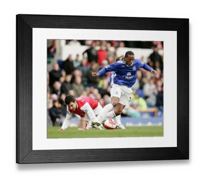 Framed Print : Manuel Fernandes vs. Cesc Fabregas: A Battle at Goodison Park, Everton vs. Arsenal, FA Barclays Premiership, March 18, 2007 Framed Print : Manuel Fernandes vs. Cesc Fabregas: A Battle at Goodison Park, Everton vs. Arsenal, FA Barclays Premiership, March 18, 2007
