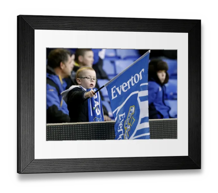 Framed Print : Young Everton Fan's Excitement: Everton vs. Wigan Athletic, Barclays Premier League, Goodison Park (2010) Framed Print : Young Everton Fan's Excitement: Everton vs. Wigan Athletic, Barclays Premier League, Goodison Park (2010)