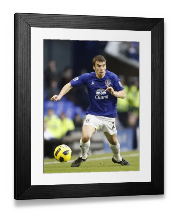 Framed Print : Seamus Coleman in Action: Everton vs. Wigan Athletic, Premier League (11 December 2010, Goodison Park)