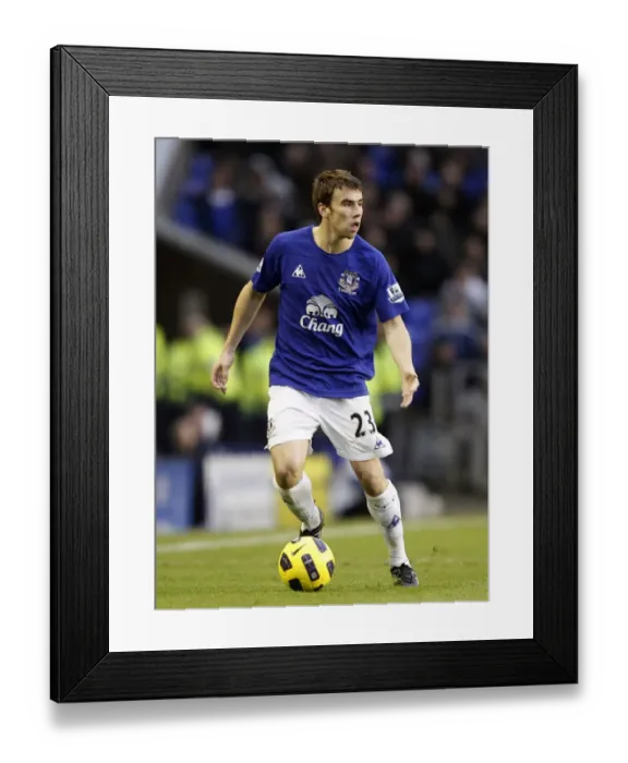 Framed Print : Seamus Coleman in Action: Everton vs. Wigan Athletic, Premier League (11 December 2010)
