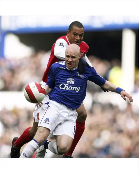 Everton v Arsenal - Andrew Johnson and Gilberto Silva =