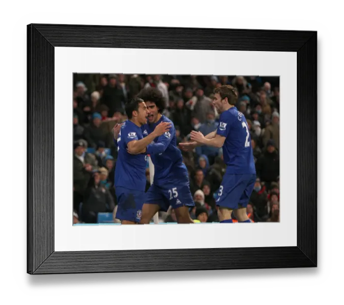 Framed Print : Tim Cahill's Stunner: Everton Celebrates First Goal vs. Manchester City (December 2010) Framed Print : Tim Cahill's Stunner: Everton Celebrates First Goal vs. Manchester City (December 2010)