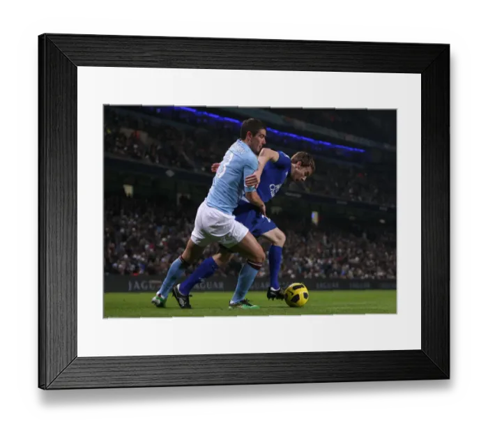 Framed Print : Clash of Coleman and Kolarov: Manchester City vs. Everton (2010) - Barclays Premier League Showdown Framed Print : Clash of Coleman and Kolarov: Manchester City vs. Everton (2010) - Barclays Premier League Showdown