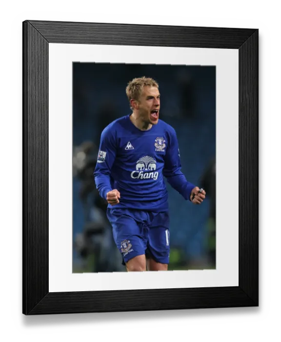 Framed Print : Phil Neville's Triumph: Everton's Historic Win Over Manchester City in the Barclays Premier League (20 December 2010) Framed Print : Phil Neville's Triumph: Everton's Historic Win Over Manchester City in the Barclays Premier League (20 December 2010)