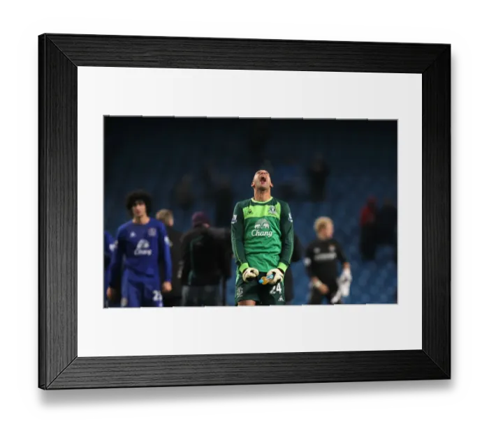 Framed Print : Tim Howard's Legendary Performance: Everton's Historic Victory over Manchester City (December 20, 2010)