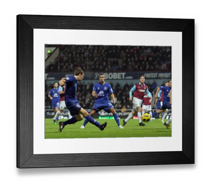 Framed Print : Seamus Coleman's Game-Winning Goal: Everton's Triumph at West Ham United (Upton Park, 2010 Barclays Premier League)