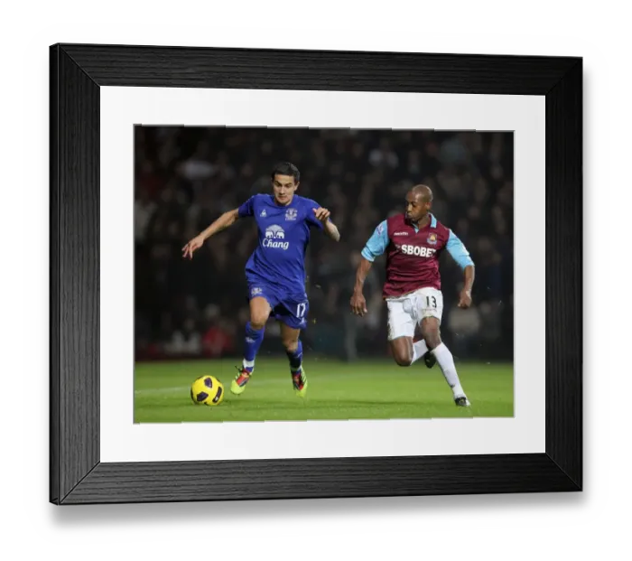 Framed Print : Everton vs. West Ham United: Tim Cahill vs. Luis Boa Morte - The Intense Rivalry (Upton Park, 2010) Framed Print : Everton vs. West Ham United: Tim Cahill vs. Luis Boa Morte - The Intense Rivalry (Upton Park, 2010)