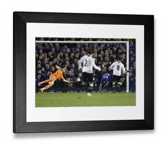 Framed Print : Seamus Coleman Scores Everton's Second Goal Against Tottenham Hotspur (05.01.2011) Framed Print : Seamus Coleman Scores Everton's Second Goal Against Tottenham Hotspur (05.01.2011)