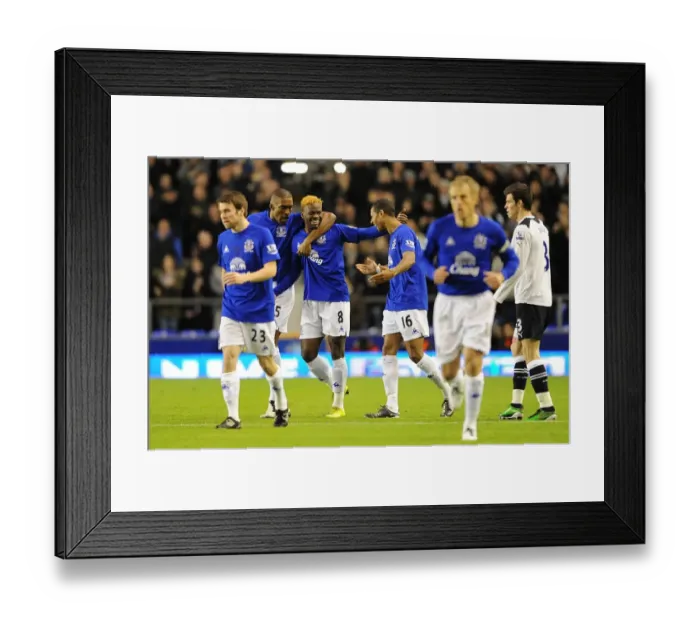 Framed Print : Everton's Louis Saha Scores Thrilling First Goal Against Tottenham Hotspur at Goodison Park (January 2011, Premier League) Framed Print : Everton's Louis Saha Scores Thrilling First Goal Against Tottenham Hotspur at Goodison Park (January 2011, Premier League)