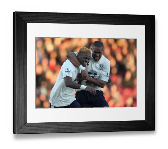 Framed Print : Everton's Unforgettable FA Cup Moment: Saha and Distin's Euphoric Goal Celebration (January 2011) Framed Print : Everton's Unforgettable FA Cup Moment: Saha and Distin's Euphoric Goal Celebration (January 2011)