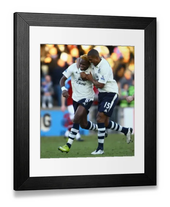 Framed Print : FA Cup 2010-2011: Louis Saha's Historic Goal Kicks Off Everton's Journey (vs. Scunthorpe United, 08.01.2011)