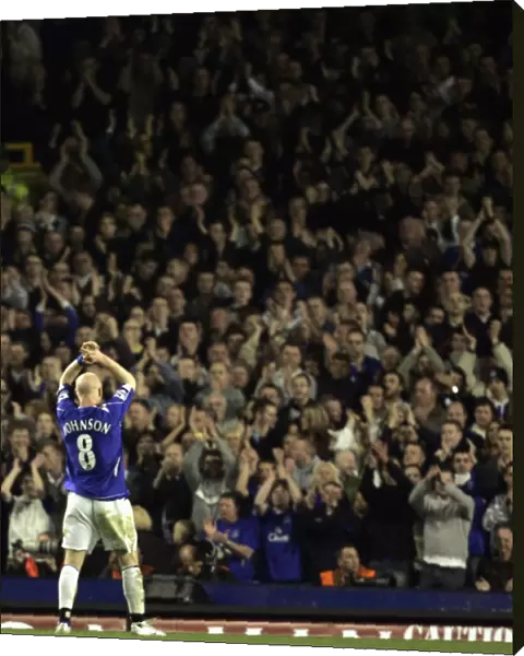Everton v Fulham Andrew Johnson Everton applauds fans