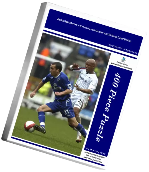 Bolton Wanderers v Everton Leon Osman and El Hadji Diouf Bolton