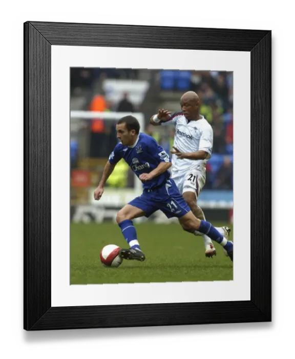 Framed Print : Bolton Wanderers v Everton Leon Osman and El Hadji Diouf Bolton Framed Print : Bolton Wanderers v Everton Leon Osman and El Hadji Diouf Bolton