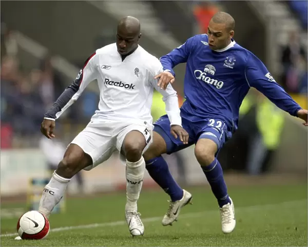 Bolton Wanderers v Everton Abdoulaye Meite and James Vaughan