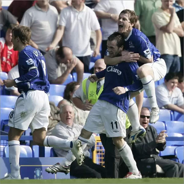 James McFadden's Euphoric Goal Celebration: Everton vs Charlton Athletic
