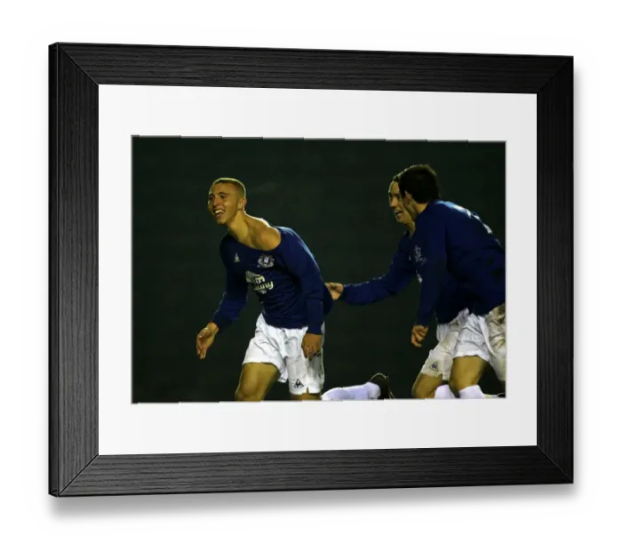 Framed Print : Everton's Hallam Hope Scores the Opener in FA Youth Cup Victory Against Wolverhampton Wanderers Framed Print : Everton's Hallam Hope Scores the Opener in FA Youth Cup Victory Against Wolverhampton Wanderers