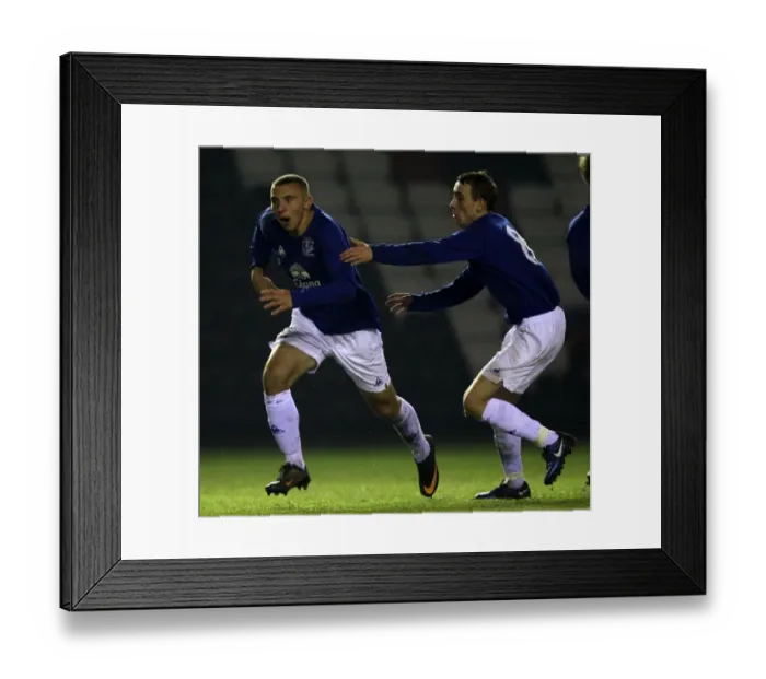 Framed Print : Everton's Hallam Hope Scores the Opener: FA Youth Cup Victory Over Wolverhampton Wanderers Framed Print : Everton's Hallam Hope Scores the Opener: FA Youth Cup Victory Over Wolverhampton Wanderers