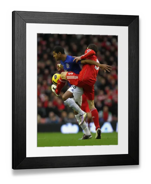 Framed Print : Clash at Anfield: Jermaine Beckford vs Daniel Agger, Premier League Showdown (16 January 2011)