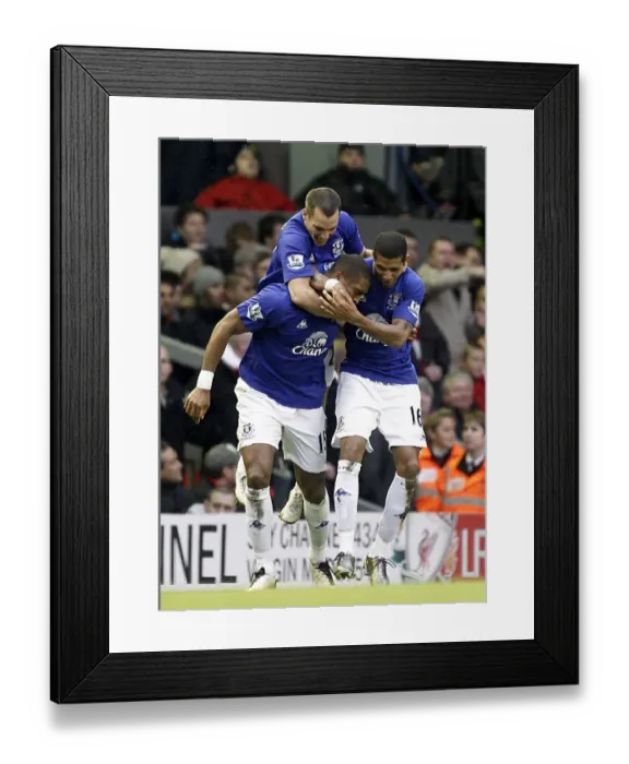 Framed Print : Distin's Stunner: Thrilling Opener - Everton's Victory Kickoff vs. Liverpool (16 January 2011) Framed Print : Distin's Stunner: Thrilling Opener - Everton's Victory Kickoff vs. Liverpool (16 January 2011)