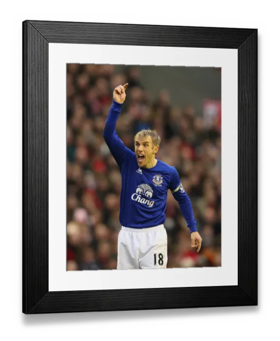 Framed Print : Phil Neville Faces Off: Liverpool vs. Everton, Barclays Premier League Rivalry (16 January 2011) Framed Print : Phil Neville Faces Off: Liverpool vs. Everton, Barclays Premier League Rivalry (16 January 2011)