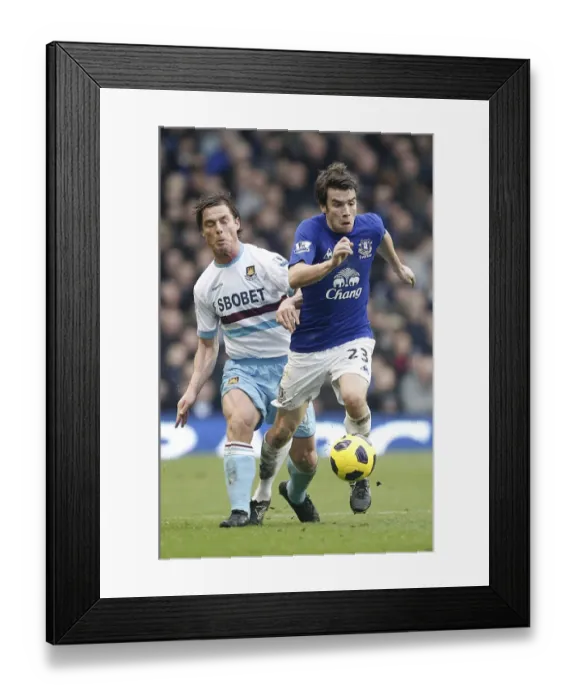 Framed Print : Seamus Coleman Outsmarts Scott Parker: Everton vs. West Ham United, Premier League (22 January 2011) Framed Print : Seamus Coleman Outsmarts Scott Parker: Everton vs. West Ham United, Premier League (22 January 2011)