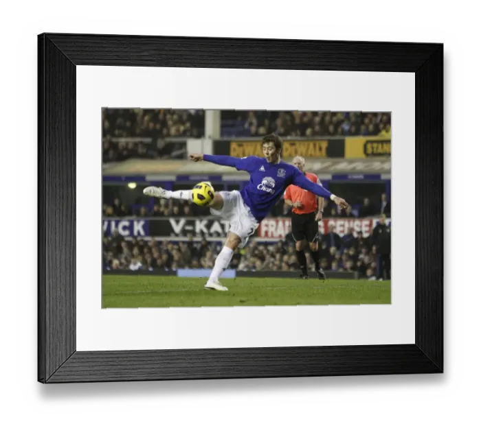 Framed Print : Diniyar Bilyaletdinov Scores the Opener: Everton's Victory Against West Ham United, Barclays Premier League (22 January 2011, Goodison Park) Framed Print : Diniyar Bilyaletdinov Scores the Opener: Everton's Victory Against West Ham United, Barclays Premier League (22 January 2011, Goodison Park)