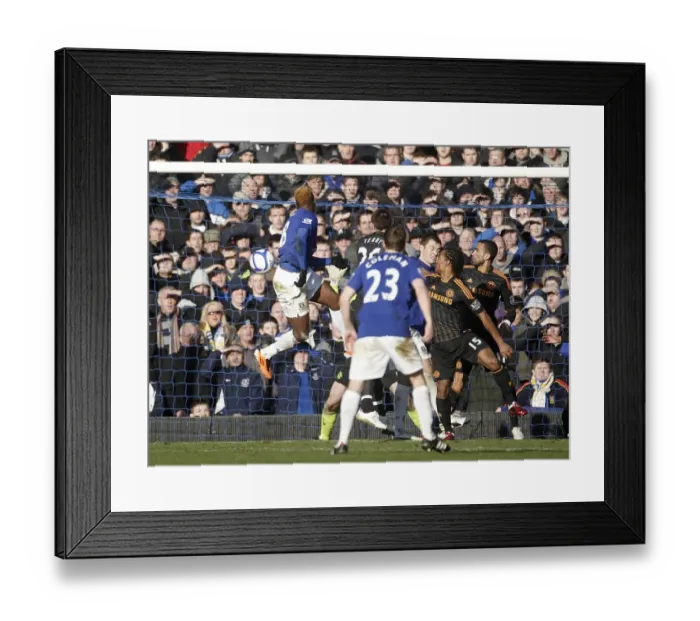 Framed Print : Louis Saha Scores the Opener: Everton vs. Chelsea in FA Cup Fourth Round (29 January 2011) Framed Print : Louis Saha Scores the Opener: Everton vs. Chelsea in FA Cup Fourth Round (29 January 2011)